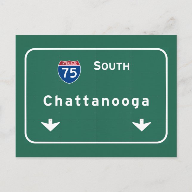 Chattanooga Tennessee Interstate Highway Freeway : Postcard (Front)