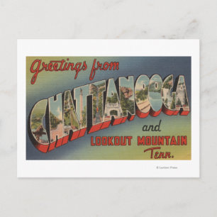 Chattanooga, Tennessee - Large Letter Scenes Postcard