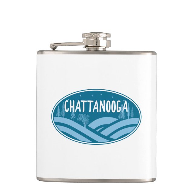 Chattanooga Tennessee Outdoors Hip Flask (Front)