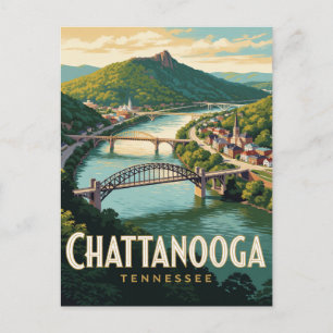 Chattanooga Tennessee River And Lookout Mountain Postcard