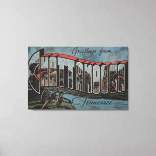 Chattanooga, Tennessee (River Scene) Canvas Print