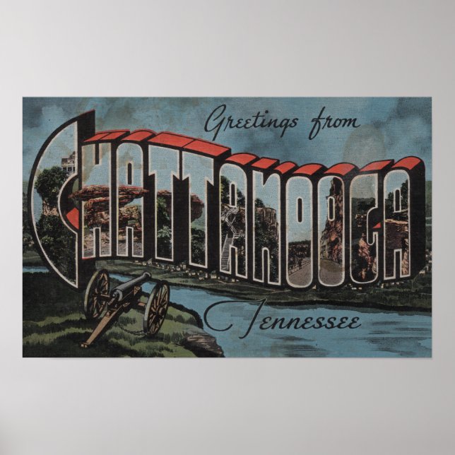 Chattanooga, Tennessee (River Scene) Poster (Front)