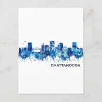Chattanooga Tennessee Skyline Blue