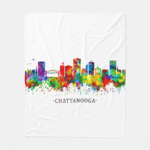 Chattanooga Tennessee Skyline Fleece Blanket