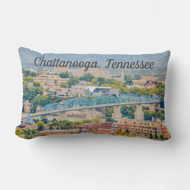 Chattanooga, Tennessee Skyline Lumbar Cushion (Front)