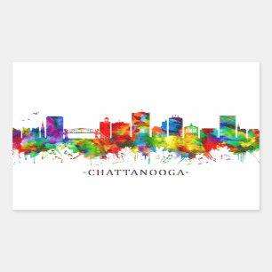 Chattanooga Tennessee Skyline Rectangular Sticker