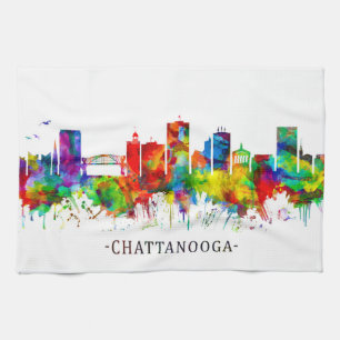 Chattanooga Tennessee Skyline Tea Towel