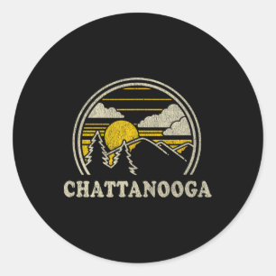 Chattanooga Tennessee Tn T Shirt Vintage Hiking Mo Classic Round Sticker
