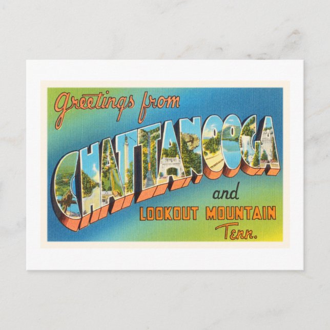 Chattanooga Tennessee TN Vintage Travel Souvenir Postcard (Front)