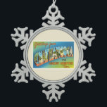 Chattanooga Tennessee TN Vintage Travel Souvenir Snowflake Pewter Christmas Ornament<br><div class="desc">Chattanooga,  Tennessee TN

A nostalgic,  vintage travel souvenir postcard image,  an authentic retro design. Greetings from the American Travelogue Virtual Touring Company!</div>