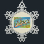 Chattanooga Tennessee TN Vintage Travel Souvenir Snowflake Pewter Christmas Ornament<br><div class="desc">Chattanooga,  Tennessee TN

A nostalgic,  vintage travel souvenir postcard image,  an authentic retro design. Greetings from the American Travelogue Virtual Touring Company!</div>