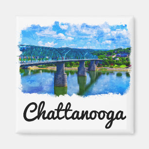 Chattanooga Tennessee Watercolor Magnet