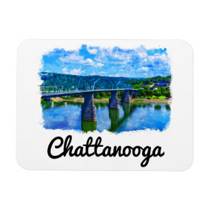 Chattanooga Tennessee Watercolor Magnet