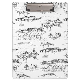 Chattanooga Toile Black and White Clipboard