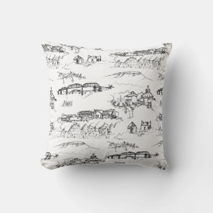 Chattanooga Toile Black and White Cushion