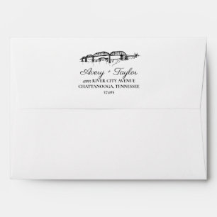 Chattanooga Toile Black and White Envelope