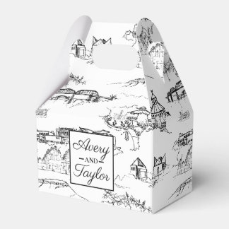 Chattanooga Toile Black and White Wedding Favour Box