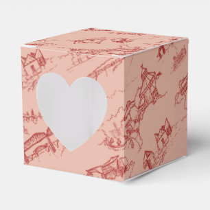Chattanooga Toile Pink and Red Favour Box