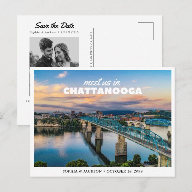 Chattanooga Wedding Save the Date Postcard (Front/Back)