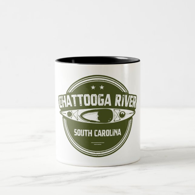 Chattooga River, South Carolina Two-Tone Coffee Mug (Center)