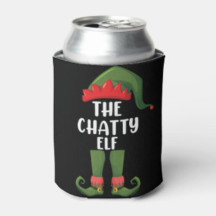 Chatty Elf Family Matching Group Christmas Can Cooler