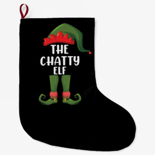 Chatty Elf Family Matching Group Christmas Large Christmas Stocking