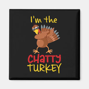 Chatty Turkey Matching Family Group Thanksgiving P Magnet