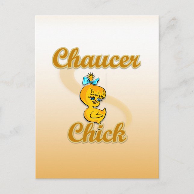 Chaucer Chick Postcard (Front)
