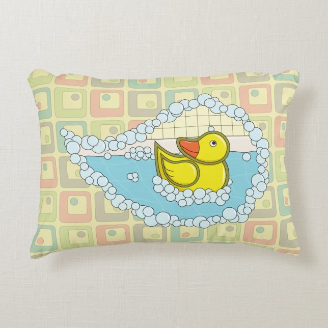 Chaucer the Rubber Duck Accent Pillow (Front)