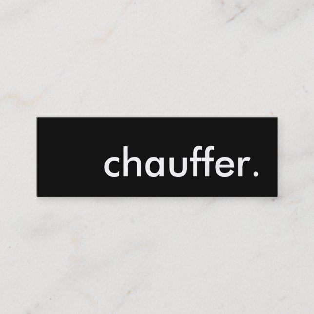 chauffer. mini business card (Front)