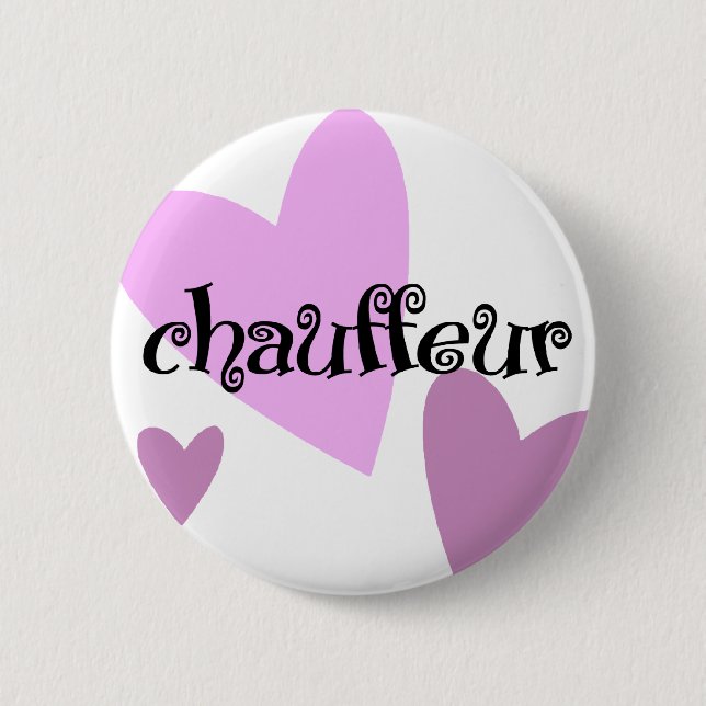 Chauffeur 6 Cm Round Badge (Front)