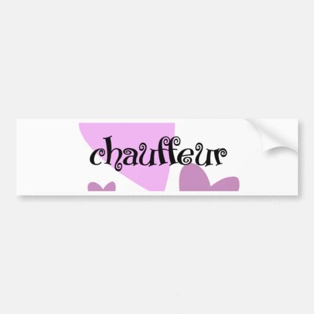 Chauffeur Bumper Sticker (Front)