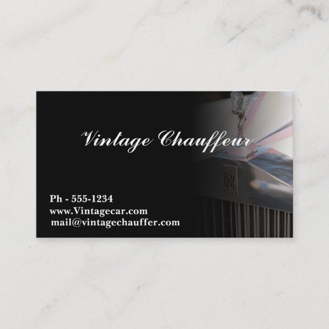 Chauffeur business card (Front)