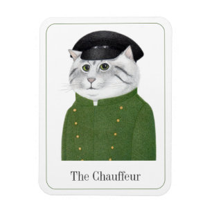 CHAUFFEUR CAT 3x4 Flexible Magnet + Text II