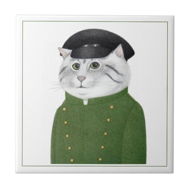 CHAUFFEUR CAT 4.25" Square Ceramic Tile (Front)
