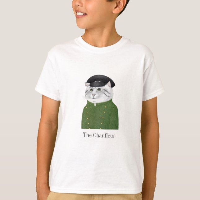 CHAUFFEUR CAT Boys' Basic T-Shirt  (Front)