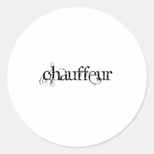 Chauffeur Classic Round Sticker (Front)