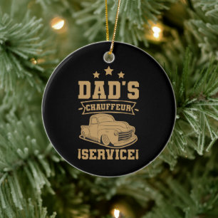 Chauffeur Dad Professional Driver Father's Day Ceramic Tree Decoration