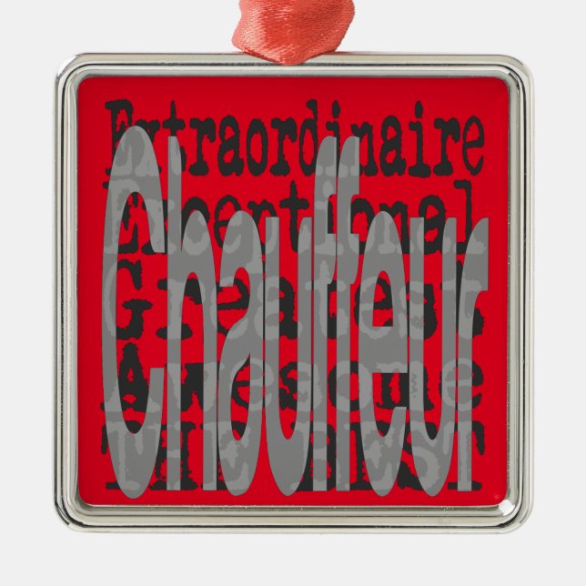 Chauffeur Extraordinaire Metal Tree Decoration (Front)