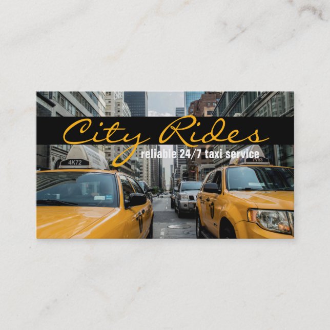 Chauffeur Taxi Cab Driver Transportation Business Business Card (Front)