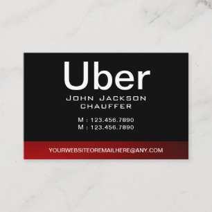 Chauffeur Taxi Driver Professional Black QR code Business Card