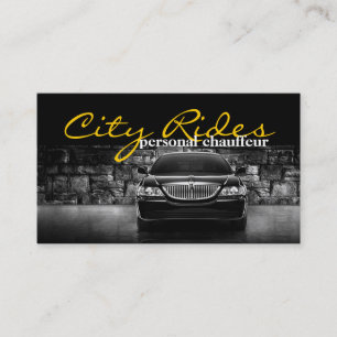 Chauffeur Town Car Driver Transportation Business Business Card