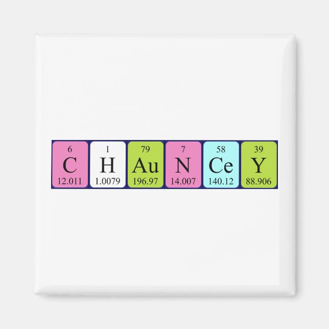 Chauncey periodic table name magnet (Front)
