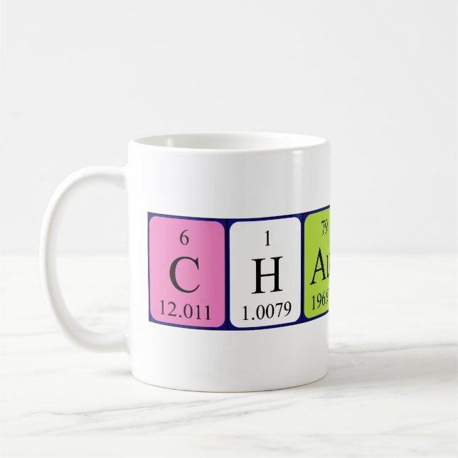 Chauncey periodic table name mug (Left)