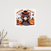 Chausie cat A Playful Blend of Kawaii & Halloween