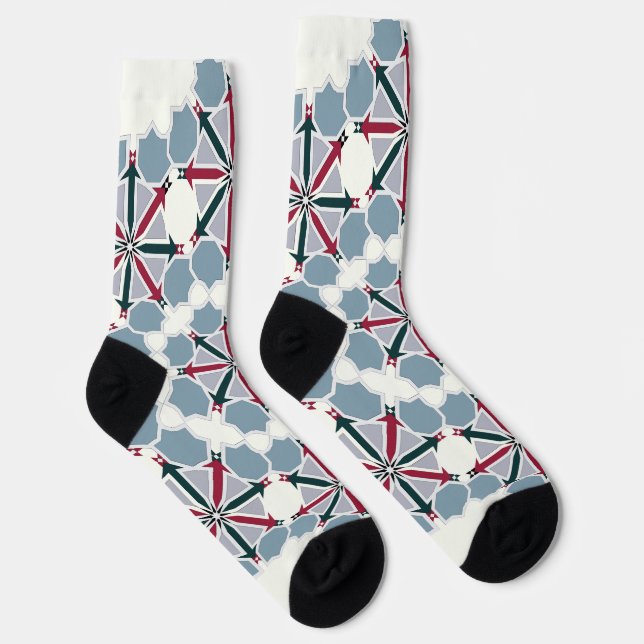 Chaussette Moroccan Zelije !Moroccan Zellige Socks (Right)