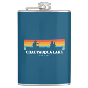 Chautauqua Lake New York Canoe Hip Flask