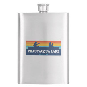 Chautauqua Lake New York Canoe Hip Flask