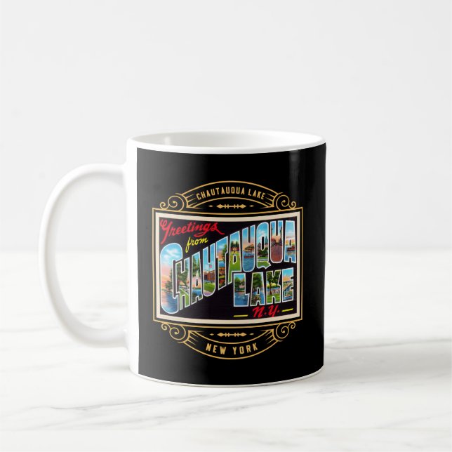 Chautauqua Lake New York Ny Large Letter Postcard  Coffee Mug (Left)
