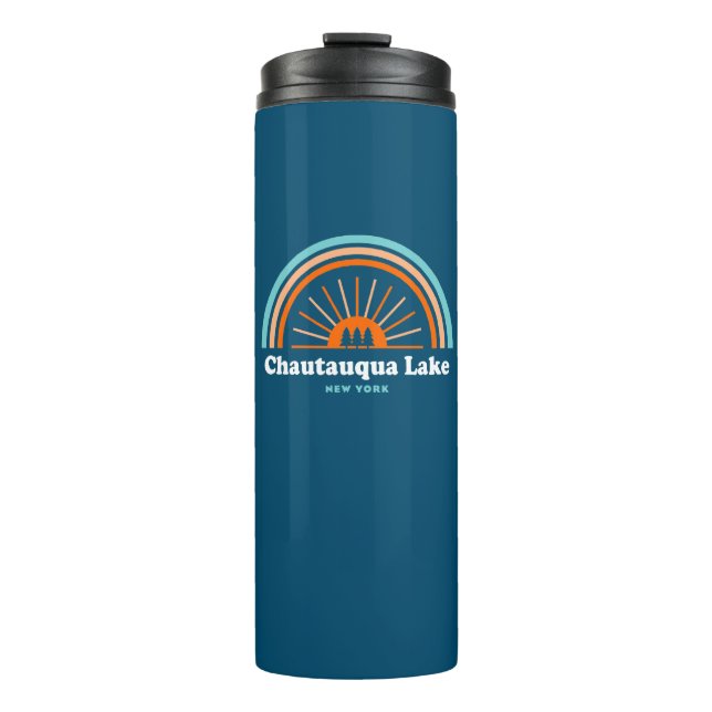 Chautauqua Lake New York Rainbow Thermal Tumbler (Front)